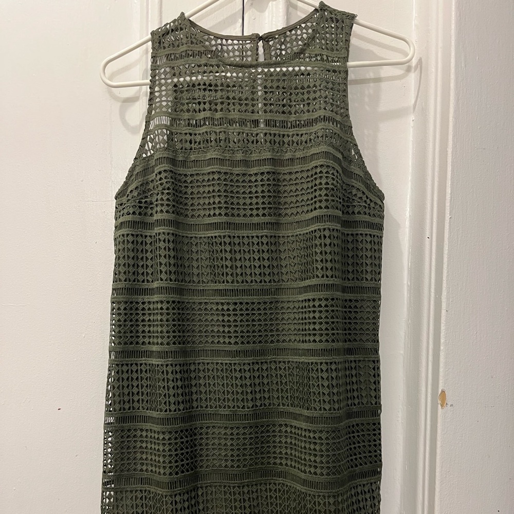 Abercrombie and Fitch Grey crochet sleeveless sheath dress
